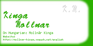 kinga mollnar business card